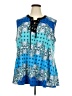 Avenue Blue Sleeveless T-Shirt Size 26 - 28 Plus - photo 1
