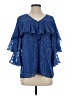 Haute Hippie 100% Polyester Blue 3/4 Sleeve Blouse Size XS - photo 1