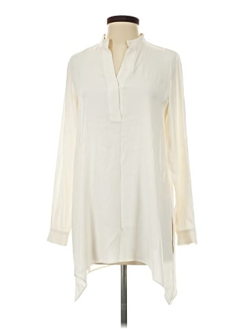 Lafayette 148 New York Long Sleeve Silk Top (view 1)