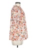 Allegra K 100% Polyester Floral Orange Short Sleeve Blouse Size M - photo 4