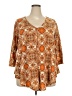 Green Envelope Orange Wool Cardigan Size 2X - photo 1