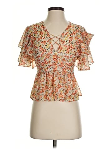 Zara Basic Short Sleeve Blouse (view 1)