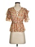 Zara Basic Orange Pink Short Sleeve Blouse Size XS - photo 1