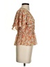 Zara Basic Orange Pink Short Sleeve Blouse Size XS - photo 4