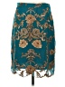 Yoana Baraschi 100% Polyester Paisley Teal Formal Skirt Size 0 - photo 1