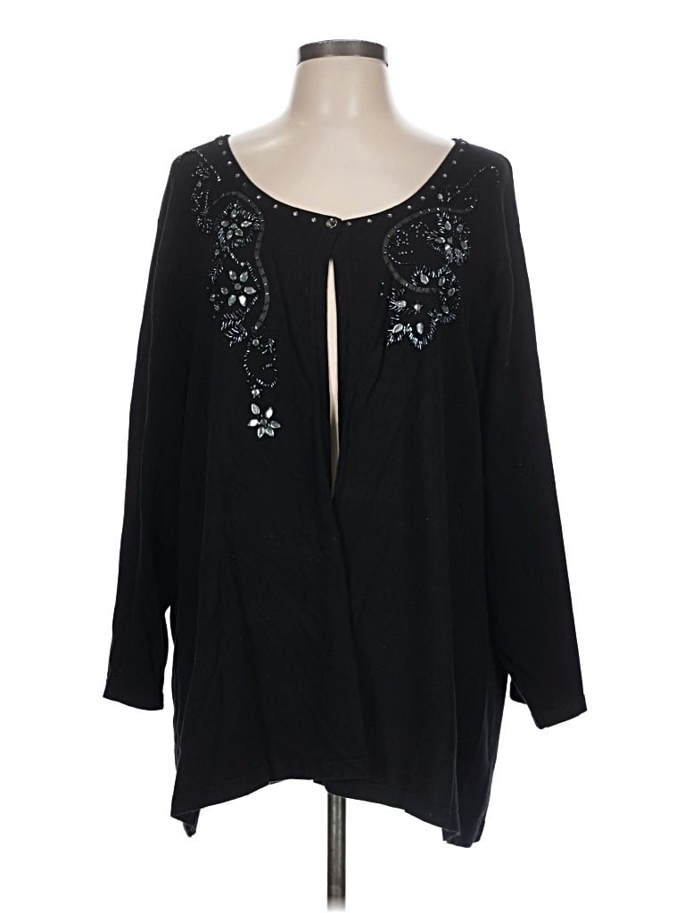 Pre-owned Unbranded Cardigan Sweater In Black