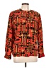 Jordan 100% Polyester Orange Long Sleeve Blouse Size 10 - photo 1