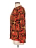 Jordan 100% Polyester Orange Long Sleeve Blouse Size 10 - photo 5