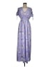 Bar III 100% Polyester Paisley Blue Casual Dress Size M - photo 1