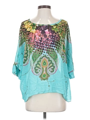 Allegra K 3/4 Sleeve Blouse (view 1)