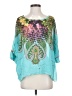 Allegra K Teal 3/4 Sleeve Blouse Size XS - photo 1