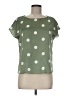 Zara Basic Polka Dots Green Short Sleeve Blouse Size M - photo 1