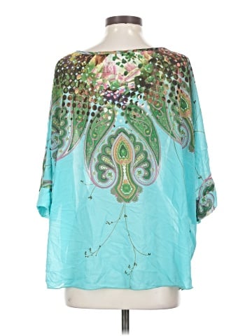 Allegra K 3/4 Sleeve Blouse (view 2)