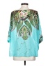 Allegra K Teal 3/4 Sleeve Blouse Size XS - photo 2