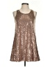 Ellison 100% Polyester Metallic Brown Cocktail Dress Size S - photo 1