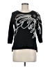 Field Flower Floral Black Pullover Sweater Size 6 - photo 1