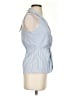 BCBGMAXAZRIA Blue Sleeveless Button-Down Shirt Size XXS - photo 4