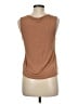 Splendid 100% Silk Tan Sleeveless T-Shirt Size M - photo 2