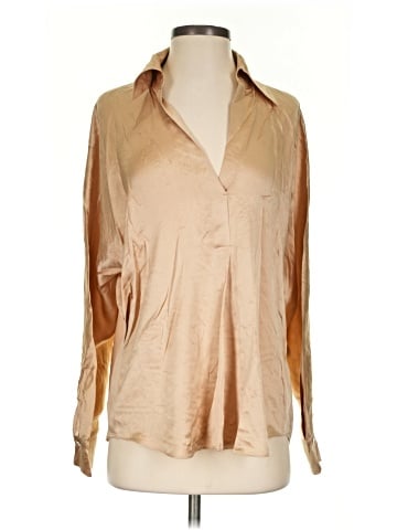 Vince. Long Sleeve Silk Top (view 1)