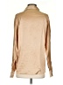 Vince. 100% Silk Metallic Tan Long Sleeve Silk Top Size S - photo 2