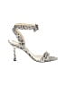 Manolo Blahnik Animal Print Ivory Sandals Size EU 39 1/2 - photo 1