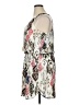 Bisou Bisou 100% Polyester Print Ivory Casual Dress Size XL (estimated) - photo 5