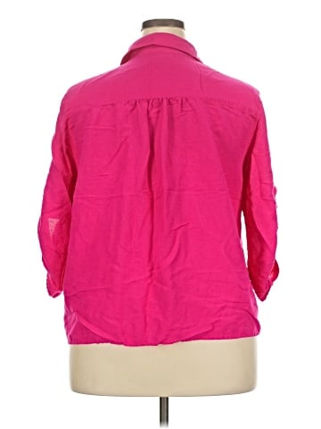 INC International Concepts 3/4 Sleeve Button-Down Shirt (view 2)