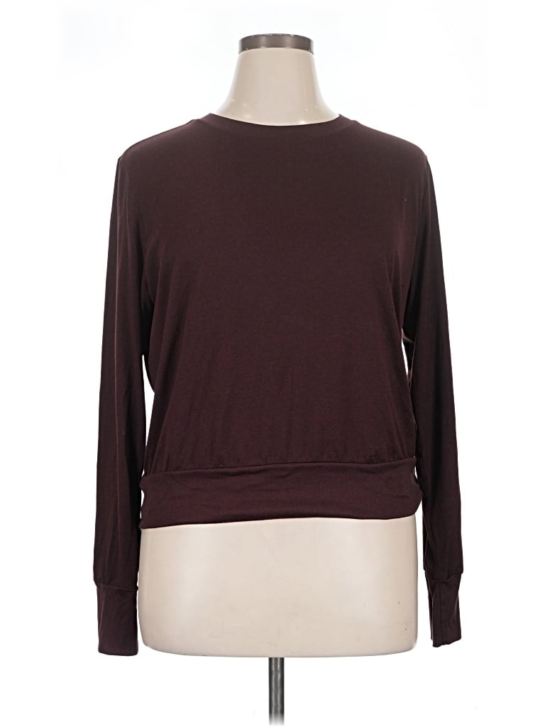 Pre-owned Vuori Long Sleeve T-shirt In Burgundy