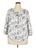 AB Studio Blue 3/4 Sleeve Blouse Size XXL - photo 1