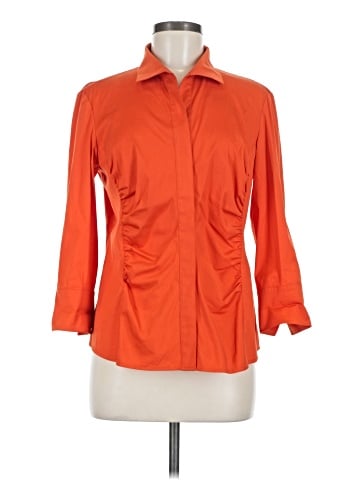 Lafayette 148 New York 3/4 Sleeve Button-Down Shirt (view 1)