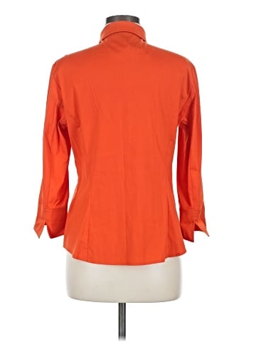 Lafayette 148 New York 3/4 Sleeve Button-Down Shirt (view 2)