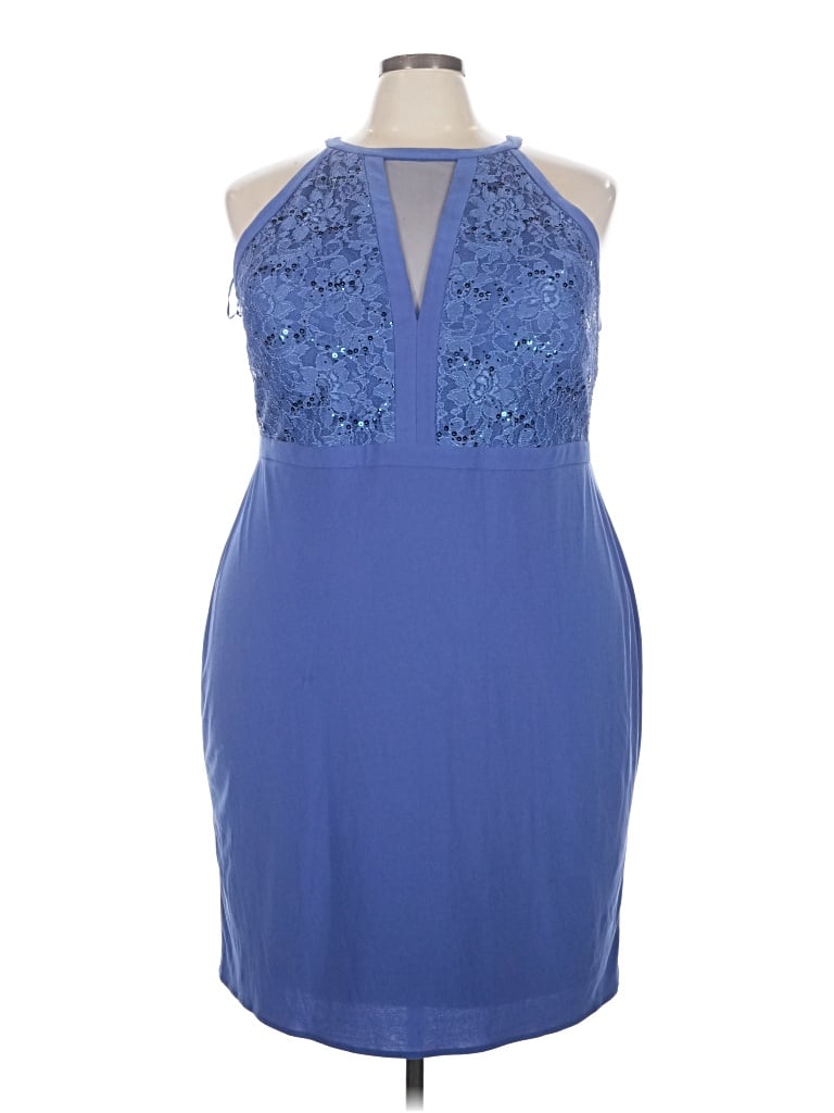 Pre-owned Nw Nightway Cocktail Dress In Blue