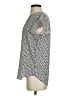 Adrianna Papell 100% Polyester Polka Dots Silver Short Sleeve Blouse Size S - photo 5