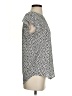 Adrianna Papell 100% Polyester Polka Dots Silver Short Sleeve Blouse Size S - photo 4