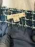 Le Lis 100% Polyester Tweed Green Casual Skirt Size L - photo 4