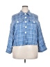 Unbranded 100% Polyester Checkered-gingham Blue Denim Jacket Size XXL (estimated) - photo 1