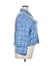 Unbranded 100% Polyester Checkered-gingham Blue Denim Jacket Size XXL (estimated) - photo 4