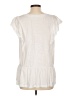 Cotton Bleu White Short Sleeve Top Size L - photo 2
