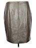 Etcetera 100% Polyurethane Metallic Silver Faux Leather Skirt Size 16 - photo 2