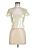Akira Metallic Ivory Short Sleeve Turtleneck Size M - photo 1
