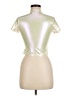 Akira Metallic Ivory Short Sleeve Turtleneck Size M - photo 2