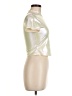 Akira Metallic Ivory Short Sleeve Turtleneck Size M - photo 4