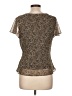 metaphor 100% Polyester Animal Print Brown Short Sleeve Blouse Size L - photo 2