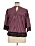 Hannah Burgundy 3/4 Sleeve Blouse Size XL - photo 2