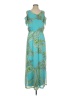 Chico's 100% Polyester Paisley Teal Cocktail Dress Size S - photo 1