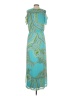 Chico's 100% Polyester Paisley Teal Cocktail Dress Size S - photo 2