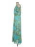Chico's 100% Polyester Paisley Teal Cocktail Dress Size S - photo 5