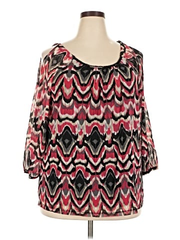INC International Concepts 3/4 Sleeve Blouse (view 1)