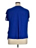 INC International Concepts 100% Polyester Blue Short Sleeve Blouse Size 1X - photo 2
