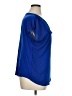 INC International Concepts 100% Polyester Blue Short Sleeve Blouse Size 1X - photo 4